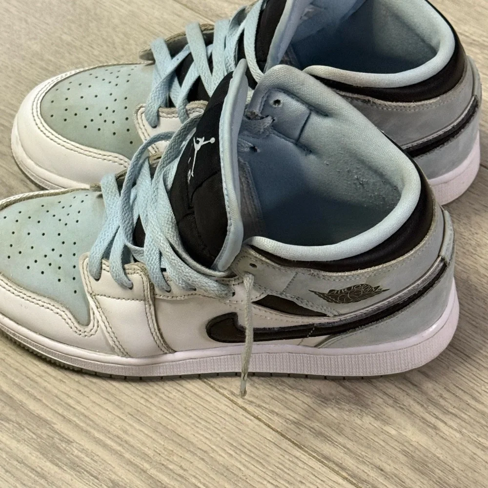 Nike Air Jordan Light Blue and White Sneakers